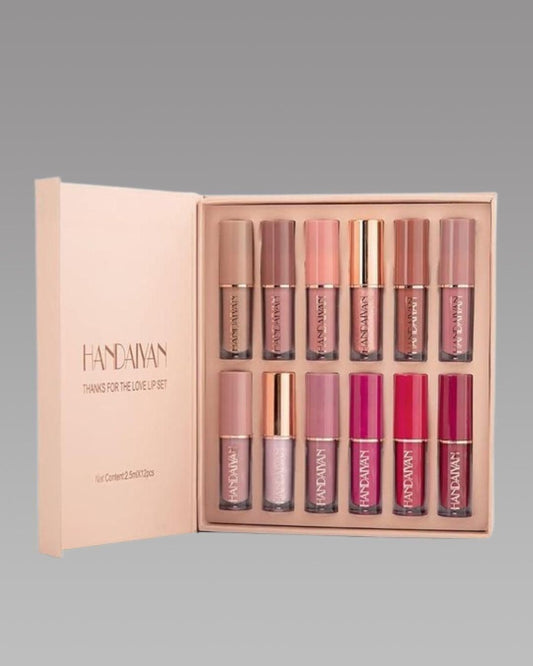 Handaiyan Matte Liquid(Waterproof) Lipstick Set 12Pcs