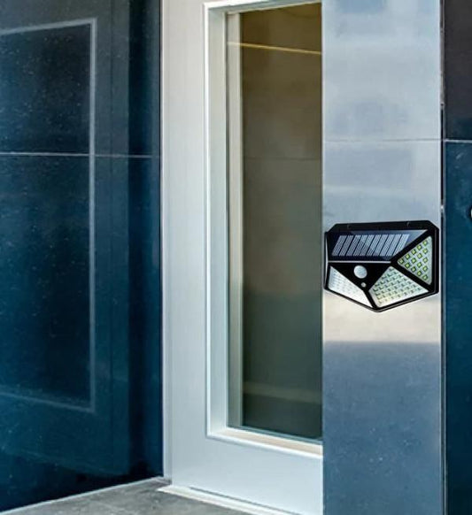 100 LED Solar Motion Sensor Light | Bright, Wireless Home Security