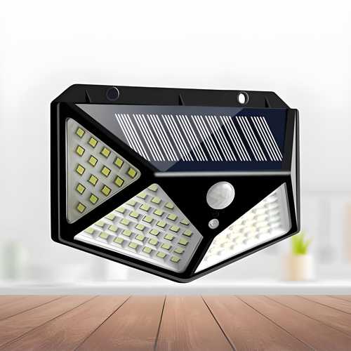 100 LED Solar Motion Sensor Light | Bright, Wireless Home Security