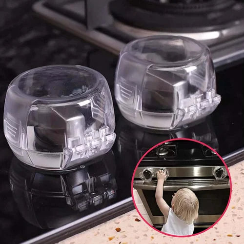 Child Safety 2pc Gas Stove Knob Locks | Baby-Proof Cooker Protection