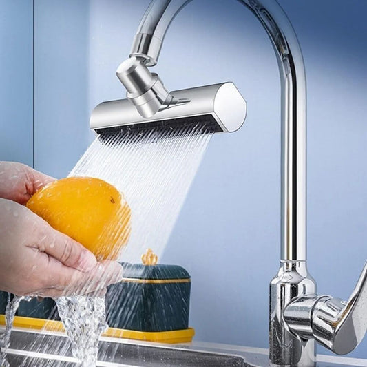 4-in-1 Waterfall Kitchen Faucet with RO Outlet & Pull-Down Sprayer (Chrome)